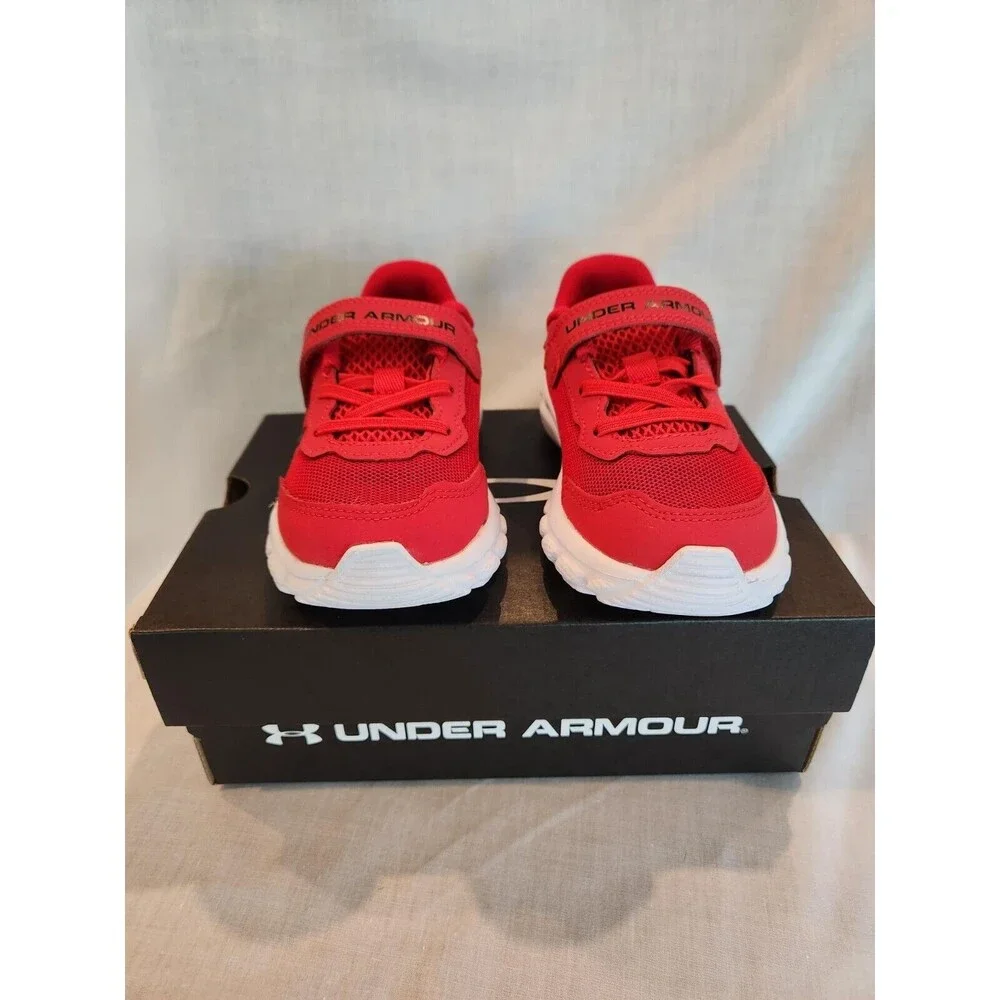 Under Armour UA BINF Assert 9 AC Red/White Boys Sneakers SZ 8K